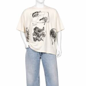 Vintage MC Escher Art Tee XL USA Andazia Graphic Shirt Surreal Artist 1990's